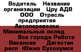 Водитель › Название организации ­ Цру АДВ777, ООО › Отрасль предприятия ­ Автоперевозки › Минимальный оклад ­ 110 000 - Все города Работа » Вакансии   . Дагестан респ.,Южно-Сухокумск г.